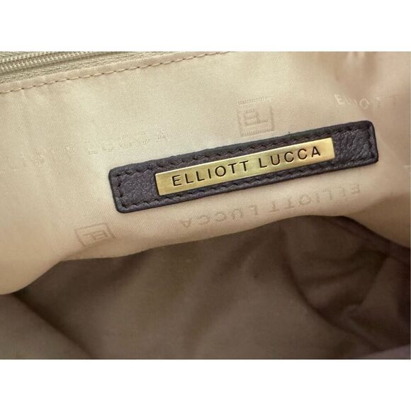 Elliott Lucca Brown Sheen 100% Leather Tote Shoulder Bag - Picture 10 of 16